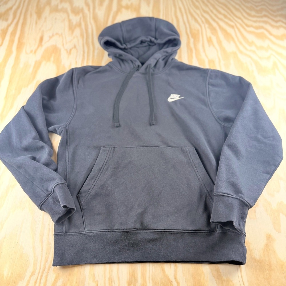 Nike Sportswear Club Fleece Mens Black Pullover Hoodie Small Futura Logo